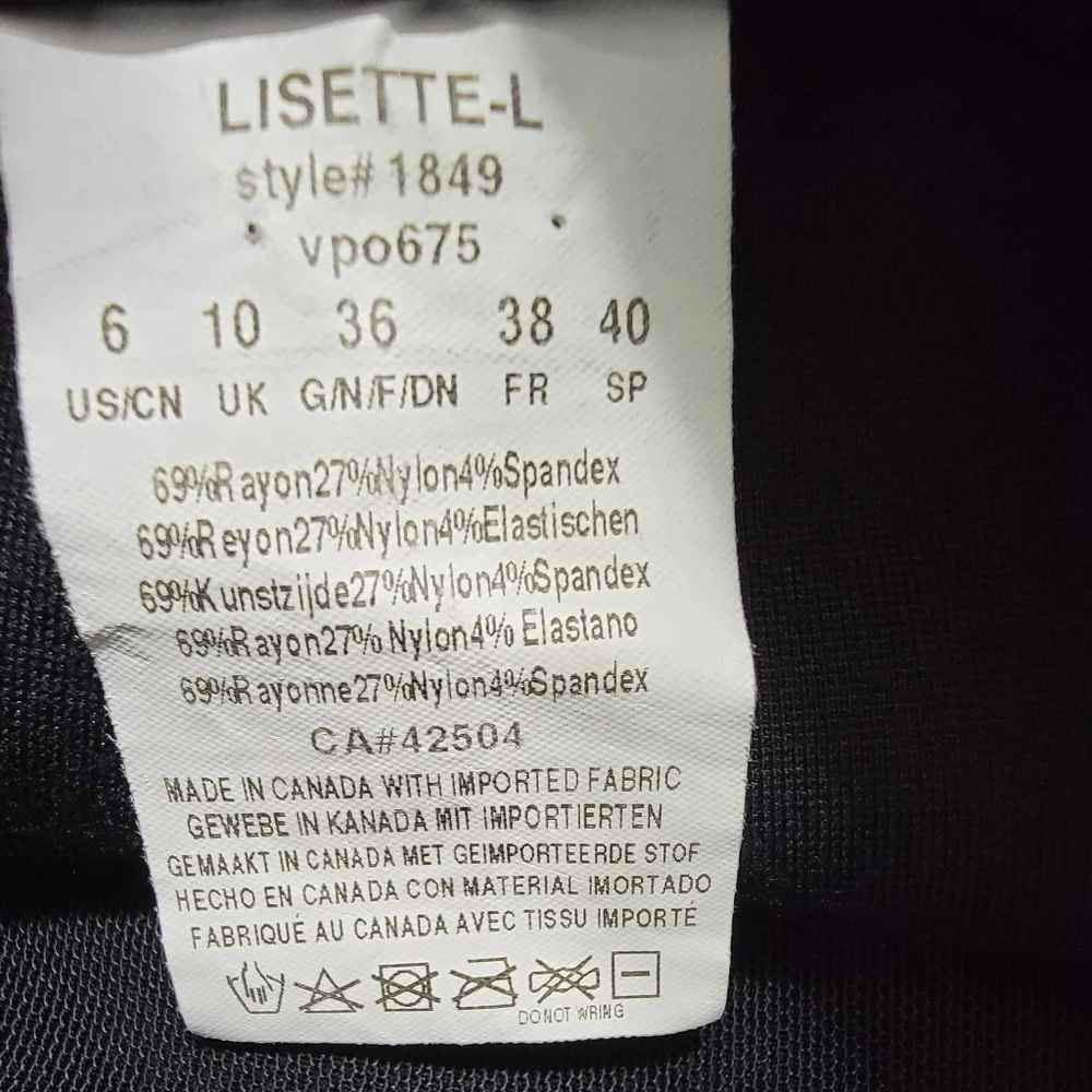 Lisette L Black Stretch Pull-on Flare Casual Dress Pants Size 6 - Picture 4 of 9